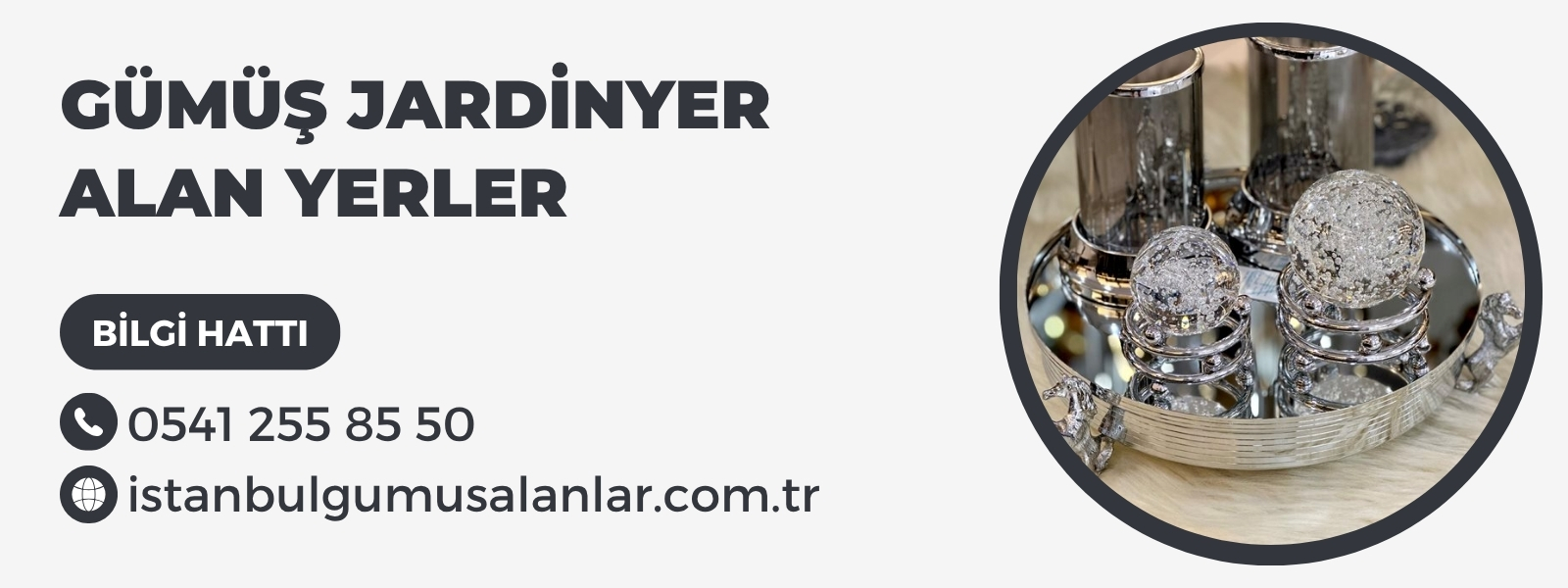 Gümüş Jardinyer Alan Yerler