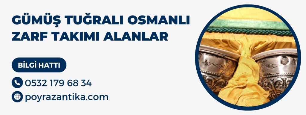 Gümüş Tuğralı Osmanlı Zarf Takımı Alanlar